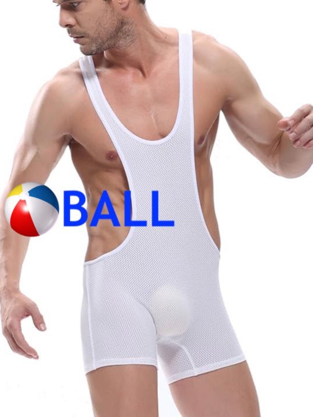 Ball Mesh Singlet 34-42" waist Gently worn Nylon/spandex pinpoint mesh unlined
